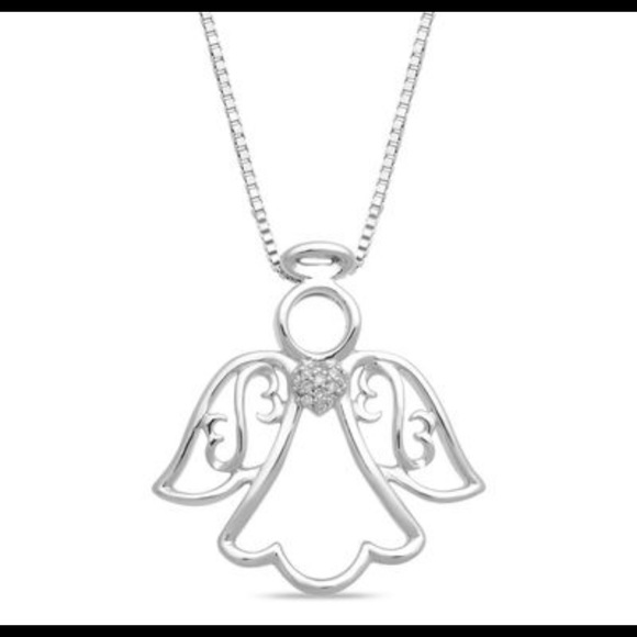Zales Accessories - Sterling silver Angel necklace